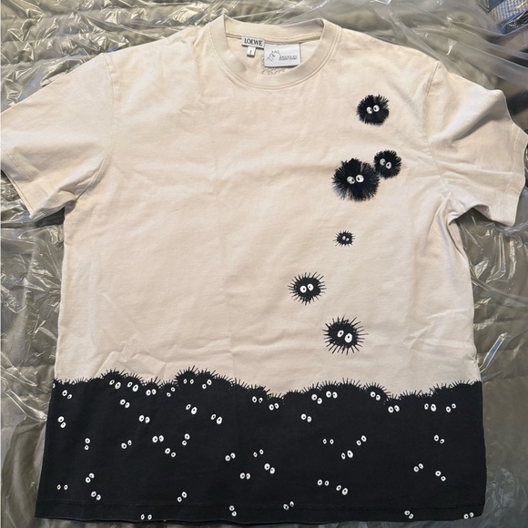 Loewe totoro Cream and Black Graphic T-Shirt - Picture 2 of 8